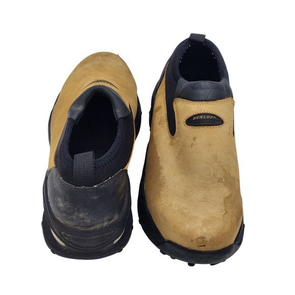 Dunlop Golf Shoes Mens 9 Slip On Dry 10 Brown Black Spiked Sole Performance